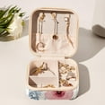 thumbnail image 6 of Valentine's Day Decorative Square Travel Portable Jewelry Display Box - Earring Organizer, Necklace and Bracelet Storage Case for Girls and Women, 6 of 6