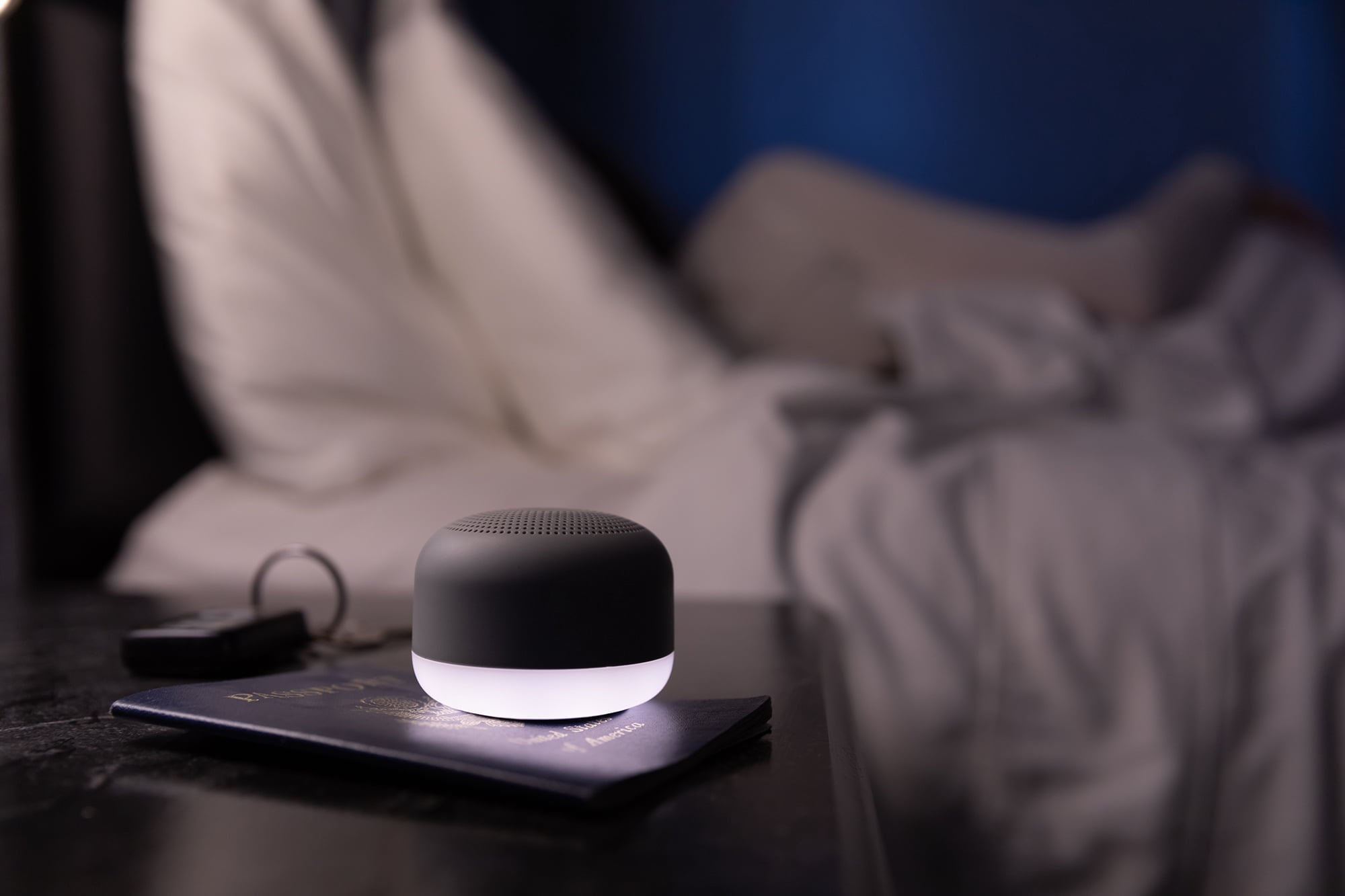 Yogasleep Travel Mini White Noise Sleep Sound Machine with Night Light, Gray