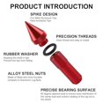 thumbnail image 3 of 20PCS M14X1.5 Wheel Lug Nuts, Cap Spiked Extended Tuner 60mm Aluminum Wheels Rims Lug Nuts (Red) Red M14X1.5, 3 of 5