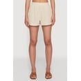 thumbnail image 3 of Womens Trendy Gauze Knit High Waisted Pull On Shorts with Pockets, 3 of 4