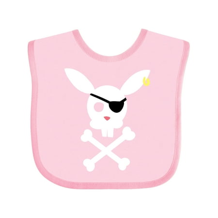 

Inktastic Cute Easter Pirate Bunny with Eyepatch and Earring Boys or Girls Baby Bib