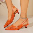 thumbnail image 6 of Viluyesy Pumps for Women Pointed Toe Slingback Kitten Heel Comfortable Dress Work Shoes Casual Walking Orange Size 7.5, 6 of 9