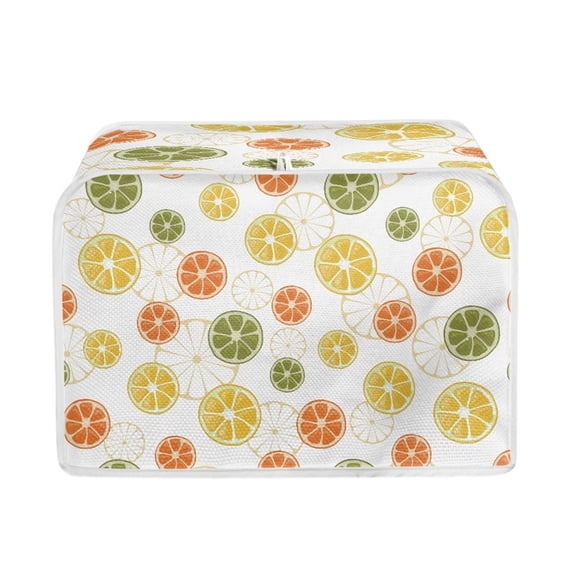 FKELYI 4-Slice Toaster Covers Wide Slot Durable Lemon Print Toaster Cover 4 Slice Washable Standard Bread Toaster Cover for Kitchen