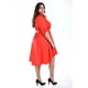 thumbnail image 2 of Vestido asimetrico Roman Fashion /Tallas Extras, 9514 (Rojo) rojo 36, 2 of 7