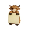 thumbnail image 2 of Dserhfy Highland Cow Pop-up Note Pad Dispenser Cute Resin Cow Memo Pads Note Holder for Home Office Desk Accessories, 2 of 8