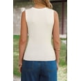 thumbnail image 5 of Arach&Cloz Women's Sweater Vests Square Neck Spring Summer Basic Slim Fitted Tank Tops 2026, 5 of 7