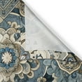 thumbnail image 2 of Ambesonne Ethnic Kitchen Curtains, Mosaic Look Azulejo Inspired, 55"x36", Off White Cadet Blue, 2 of 3