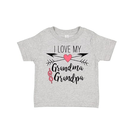 

Inktastic I Love My Grandma and Grandpa Heart and Arrows Boys or Girls Toddler T-Shirt
