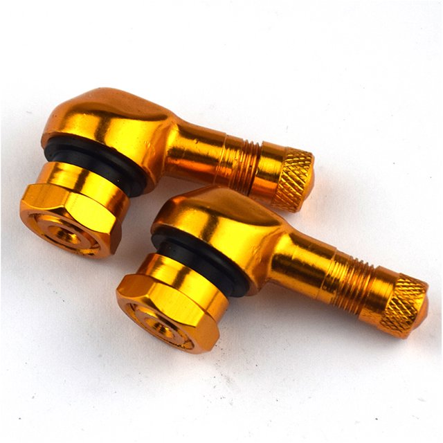 Kenally Paquete de 2 vástagos de válvula, accesorios impermeables para camiones, cubiertas a prueba de lluvia, piezas reemplazadas resistentes al Vehículos, repuestos y accesorios Mis Oro Kenally VI015889-05