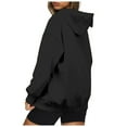 thumbnail image 3 of mihongmao Casual Tops for Women Womens Oversized Ears Hoodies Casual Long Sleeve Fleece Sweatshirts Pullover Sweaters Teen Girls Preppy Tops Clothes,Womens Tops Clearance under $5 Black S, 3 of 5