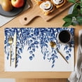 thumbnail image 2 of Blue Eucalyptus Placemats Set of 4, Weeping Botanical Watercolor Placemats for Dining Table, Place Mats for Kitchen Tabletop, Waterproof Wipeable Dining Table Mats Set, 2 of 9