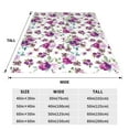 thumbnail image 3 of Honeii Violets Flowers Print Fleece Blanket - Throw Blanket for Bed, Sofa, Couch, Camping, and Travel , Microplush Ultra Soft Warm Blanket-60"x50", 3 of 7