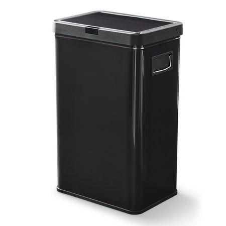 Better Homes & Gardens 13.7gal Stainless Steel Touchless Kitchen Garbage Can Black