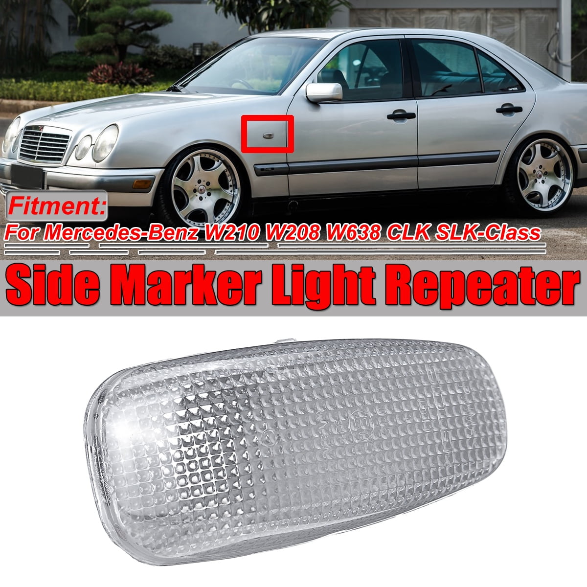 Dynamic Side Indicators Gempro Turn Signal Light Flowing Side Marker light Clear For E-Class W210 C-Class W202 CLK-Class W208 SLK-Class R170 Vito W638 