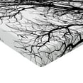 thumbnail image 2 of Ambesonne Nature Fitted Sheet, Autumn Fall Tree Branch, Full Size, Black and White, 2 of 3