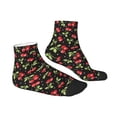 thumbnail image 3 of Bingfone Sweet Red Cherry Design Patterned Men'S Women'S Casual Cotton Socks, 3 of 9