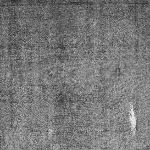 Ahgly Company Indoor Square Persian Gray Traditional Area Rugs, 8' Square