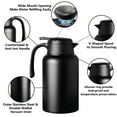 thumbnail image 6 of WhiteRhino 68oz Thermal Coffee Carafe,Stainless Steel Coffee Carafe for Keeping Hot,Black Vacuum Insulated Thermos, 6 of 8