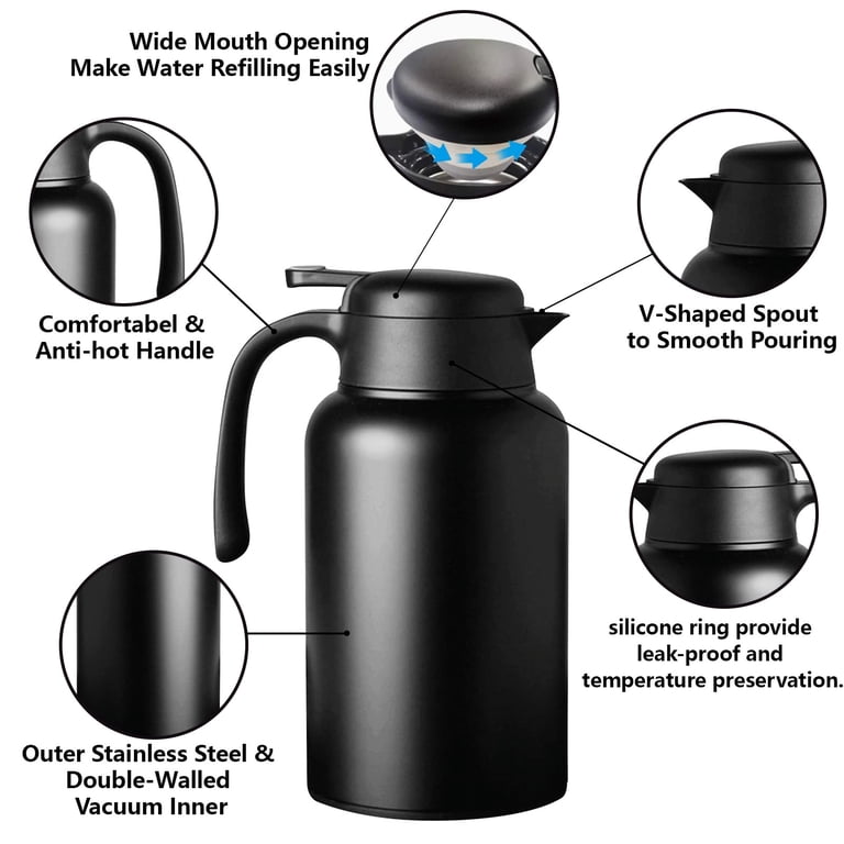 WhiteRhino 68oz Thermal Coffee Carafe Black photo 5