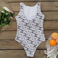thumbnail image 5 of Leutsin Women Graffiti Abstract Print Charming High Neck Backless Siamese Swimwear, 5 of 5