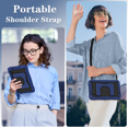 thumbnail image 6 of Case for Samsung Galaxy Tab A11 2025/A9 2023 8.7 inch Model (SM-X110/X115/X130/X135) Contrast Color Multiple Protection Cover With Foldable Stand and Shoulder Strap, 6 of 8