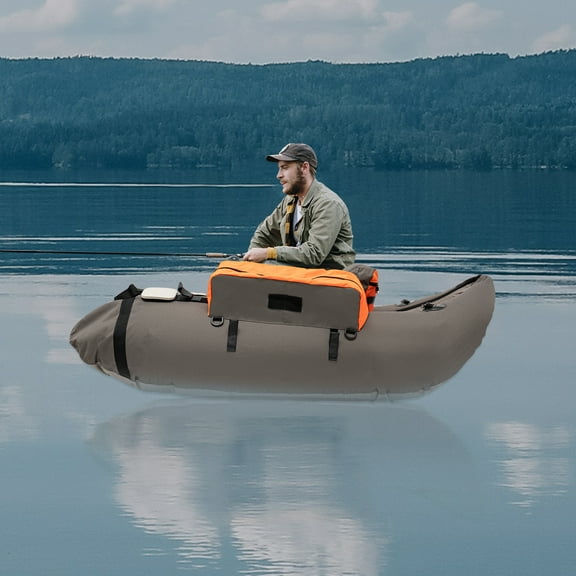 Fishing Float Tube – Inflatable, Portable Design, Adjustable Backrest, 130kg Capacity, Ergonomic, Durable for Ocean, Lake Fishing, Includes Storage Pockets
