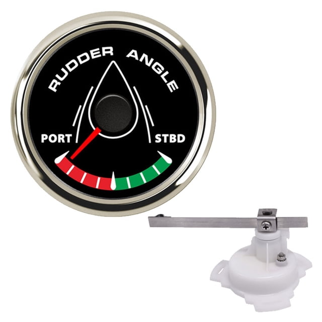 Boat Marine 85mm Rudder Angle Indicator 0-190 ohm With Rudder Angle Sensor With 8 color backlight 12V/24V