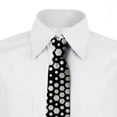thumbnail image 2 of Abstract Necktie, Simplistic Hexagons Design, Dress Tie, 3.7", Charcoal Grey Ivory, by Ambesonne, 2 of 3
