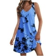 thumbnail image 2 of Puntoco Vestidos Mujer Elegantes Casuales con Bolsillos Verano Boho Vestido De Playa Camisetas Vestido Cuello En V Vestidos Sueltos Sin Mangas, 2 of 5