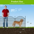 thumbnail image 2 of Danolapsi Garden Fence,10 Panels No Dig Decorative Fence for Outdoor,Yard, Patio,32 in(H) X 24 ft(L) Animal Barrier Rustproof Metal Wire Panel,Temporary Dog Fence, 2 of 6
