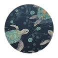 thumbnail image 2 of RUIYC Free Waterproof Round Tablecovers - Mint Green Sea Turtles Art Glam Wedding Decor,Round Tables Tablecovers for Show, Dinner Parties, 2 of 7