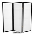 thumbnail image 6 of Red Lantern 4 ft. Short Double Cross Shoji Screen - Black - 3 Panels, 6 of 6