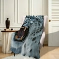GWJING Snow Leopard Blanket for Adults, Snow Leopard Gifts Bedding