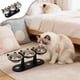 thumbnail image 1 of Soporte de madera para comederos de mascotas con cuencos inclinados: comedero elevado para gatos y perros, base de madera maciza antideslizante para una fácil limpieza., 1 of 6