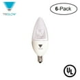 thumbnail image 1 of TriGlow (6-Pack) 5 Watt (40W Equivalent) LED Candelabra Bulb, DIMMABLE 5000K (Daylight White Color) 325 Lumen E12 Candelabra Base Light Bulbs, UL Listed, 1 of 3