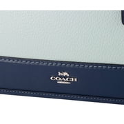 Coach Womens Sabrina Colorblock Satchel Bag in Pebbled Leather (Light Blue)