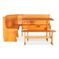 thumbnail image 1 of Linon Chelsea Corner Dining Nook Set with Storage in Solid Natural Wood, 1 of 14