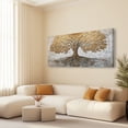 thumbnail image 4 of Canvas Wall Art for Living Room - Large Yellow Tree of Life Canvas Prints, Modern Abstract Nature Painting for Kitchen Bedroom Office Wall Decor, 4 of 7