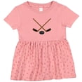 thumbnail image 3 of Inktastic Sports Hockey Sticks Girls Baby Dress, 3 of 5