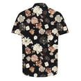 thumbnail image 5 of Handshe Men's Hawaiian Shirt Tops Vintage Short Sleeve Button Down Beach Shirt Male Tropical Floral Summer Pullover Party Holiday, 5 of 6