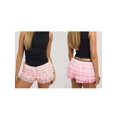 thumbnail image 2 of Rdhnmea Women Flower Lace Shorts Elastic Waist Layered Ruffle Mini Cake Shorts, 2 of 5