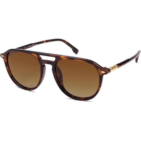 Retro Polarized Aviator Sunglasses for Women Men,Trendy Square Shades UV400 Protection SJ2605