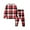1 Red, variant on lnmuld Christmas Kids Pajama Set, 100% Cotton Plaid Pajamas with Matching Family Sets, Warm -Lined Winter Sleepwear for Boys Girls Holiday Gift Size:5-6 Years