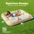 thumbnail image 2 of SLOOSH Inflatable Tanning Pool Lounger Float, 85" x 57" Extra Large Suntan Sun Tan tub for Adults, Tanning chair, Bed Blow up, Raft Lounge Floatie,XL-Oatmeal White, 2 of 9