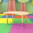 thumbnail image 2 of Flash Furniture Wren 25.125"W x 35.5"L Crescent Natural Plastic Height Adjustable Activity Table, 2 of 10