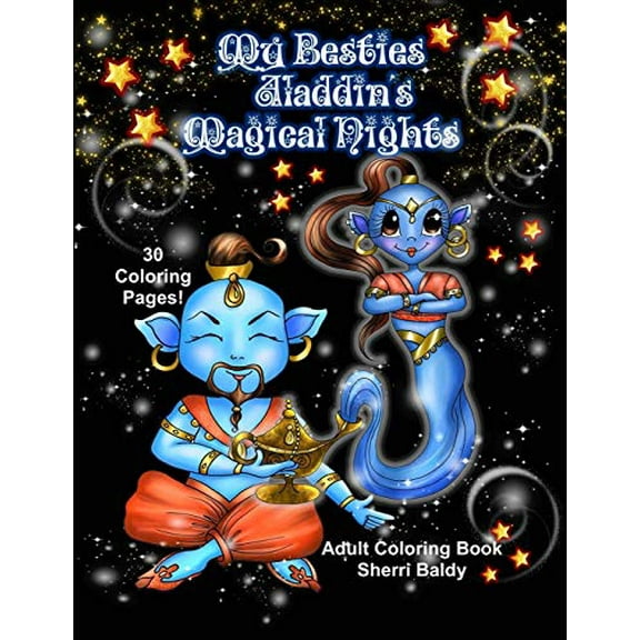 Pre-Owned My Besties Aladdin's Magical Nights Adult Coloring Book Paperback