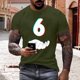 thumbnail image 1 of Tops para hombre, blusas y camisas de manga corta con cuello redondo para hombre, jersey informal con cuello redondo estampado para hombre, pantalones cortos deportivos para fitness, blusa de poliéste, 1 of 5