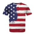 thumbnail image 3 of WILLBEST Women's T Shirts Trendy Ladies Printed Round Neck Loose Casual Fashion Plus Size Tops 2024 Independence Day, 3 of 4