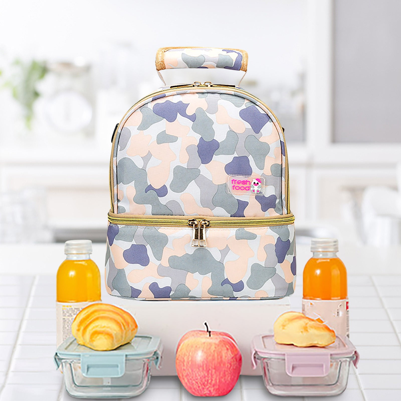 Ranliy Breast Pump Bag, Double Layer Separable Breastmilk Bag, Diaper Bag, Multifunctional Backpack for Working Nursing Outside Mom