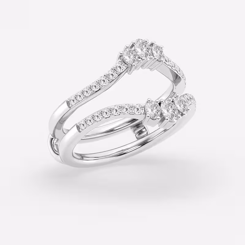 thumbnail image 2 of Zoya Jewel 14K White Gold Plated Wedding Anniversary Ring - 1.8 Ct Round Brilliant Cut Diamond Band - New Year Engagement Jewelry Gift for Her, 2 of 2
